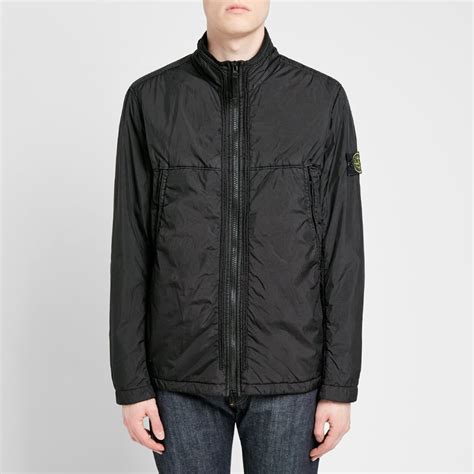 stone island garment dyed crinkle reps ny piping jacket